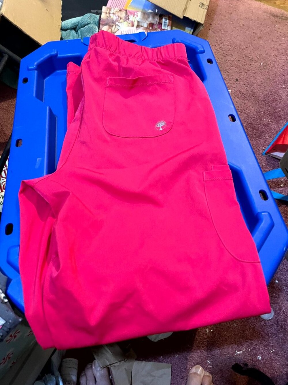 HH WORKS BY HEALING HANDS MEDIUM PINK SCRUB PANTS MINT CONDITION